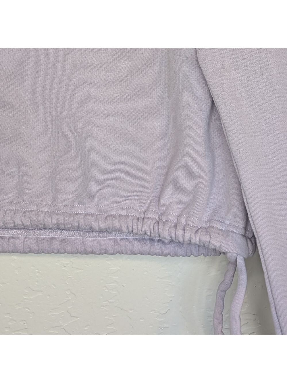 Ami Paris Ami De Cœur Cotton Sweatshirt Lilac Drawstring Waist - Picture 7 of 11